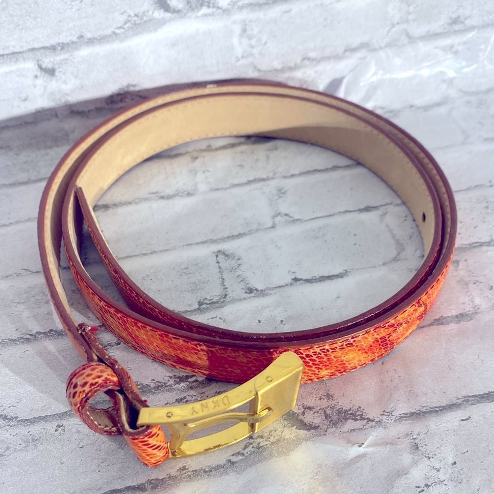DKNY Leather Belt Sz L - Picture 1 of 5